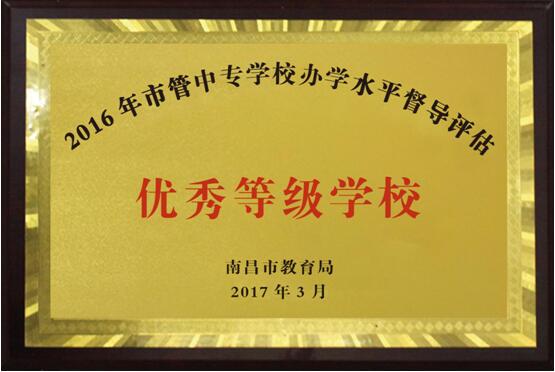 熱烈祝賀南昌向遠(yuǎn)軌道技術(shù)學(xué)校2016、2017、2018連續(xù)三年被南昌市教育局評(píng)定為“優(yōu)秀等級(jí)學(xué)校”！